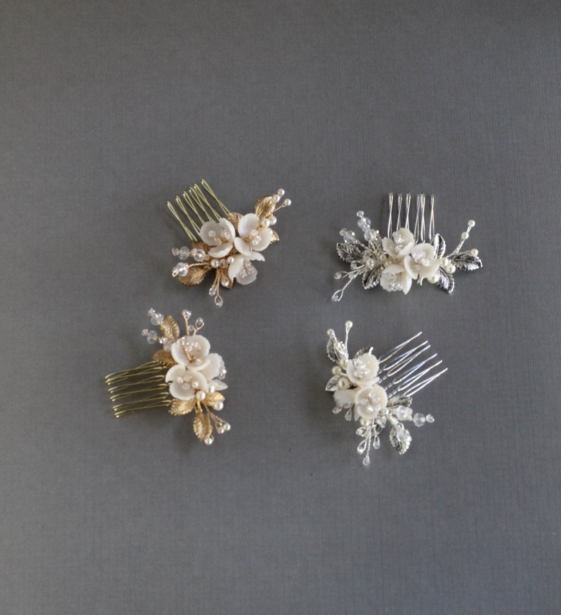 HELLÉBORES Wedding Hair Combs Bridal Hair Combs Floral Hair Etsy Australia