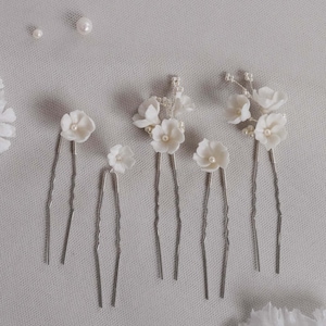 A SPRING AFFAIR floral bridal hair pins, wedding hair pins, floral hair pins Wedding hairpiece, flower pins image 9