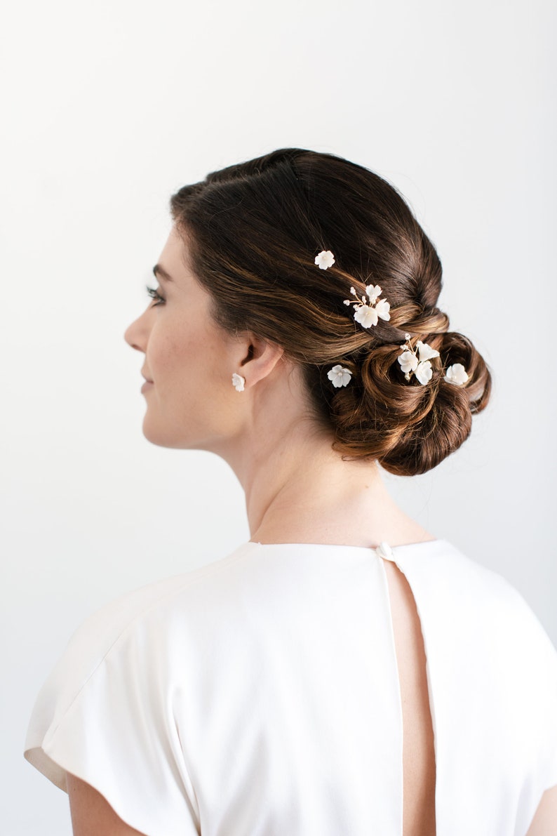 A SPRING AFFAIR floral bridal hair pins, wedding hair pins, floral hair pins Wedding hairpiece, flower pins image 4