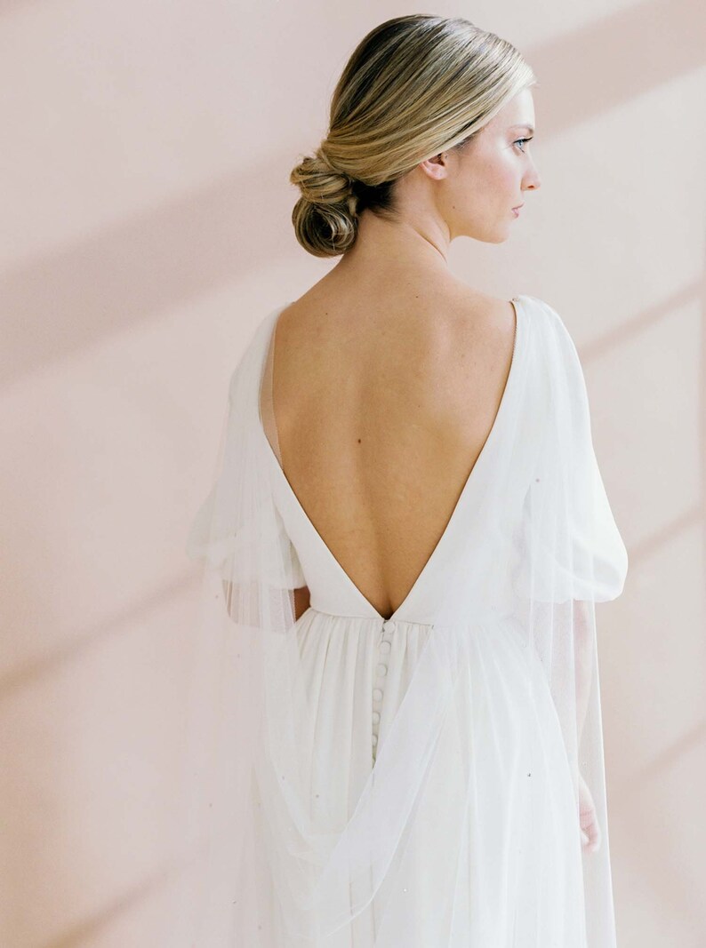 pearl wedding cape