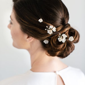 A SPRING AFFAIR floral bridal hair pins, wedding hair pins, floral hair pins Wedding hairpiece, flower pins image 1