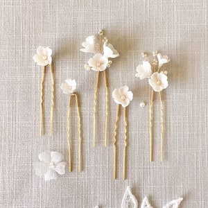 A SPRING AFFAIR floral bridal hair pins, wedding hair pins, floral hair pins Wedding hairpiece, flower pins image 8