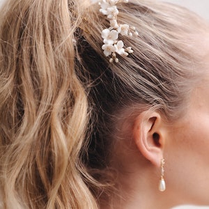 IN THE FALL floral bridal hair pins, wedding hair pins, floral hair pins, Wedding hairpiece, flower pins image 6