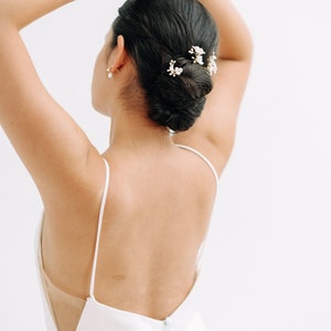 IN THE FALL floral bridal hair pins, wedding hair pins, floral hair pins, Wedding hairpiece, flower pins image 5
