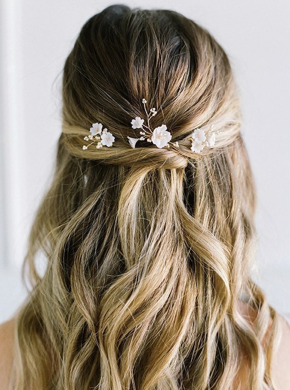 WHISPER | Blush bridal hair pins