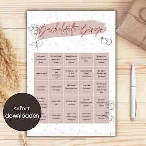 Bachelorette Bingo | Printable Hen Party Game | Hen Party Game | Instant Download | Hen Party Ideas for Women