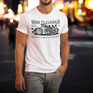 Ride the Classic T-Shirt, Vintage Motorcycle Tee, Retro Biker Gift, Unisex Moto Shirt, Classic Bike Lover Apparel