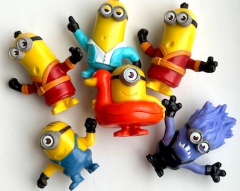 Minions 2019 McDonald’s Toys – Rise of Gru Despicable Me, Set of 6, Collectible Figurines