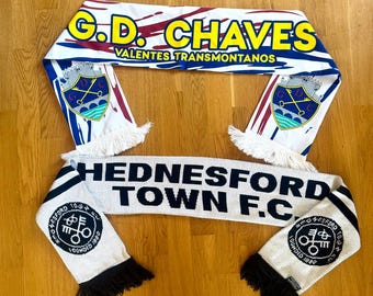 Football Scarves GD Chaves & Hednesford Town FC – Pre-Owned, Excellent Condition