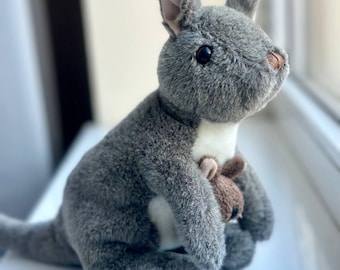 Wild Republic Kangaroo Plush Toy with Joey Soft Stuffed Animal