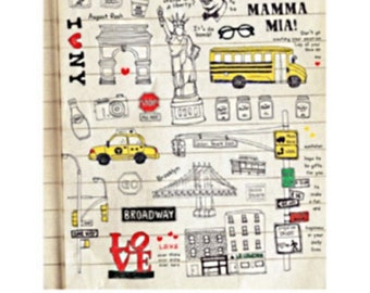 New York art sticker 1 Sheets by Suatelier SS1012