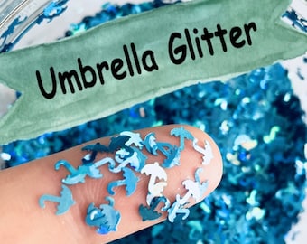 Umbrella Loose glitters 5mm UV resin / Holographic / Solvent Resistant  / Slime Art / Nail Art / Resin Jewelry