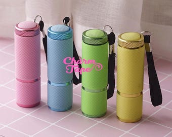 UV Light Flashlight handheld Touch for UV Resin Curing (batteries not included) - Pastel Color (9 LED)