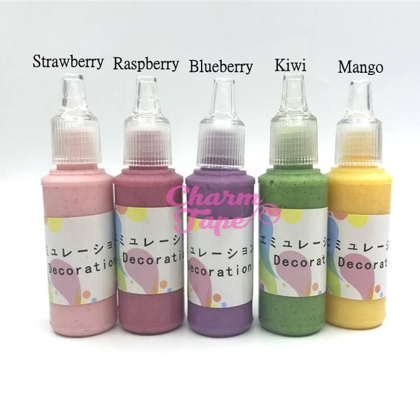 Fake Deco Fruit Sauce (Jam) - 20ml Decoden | Acrylic Paint | Miniature Food | Food Jewelry (Japan Quality)