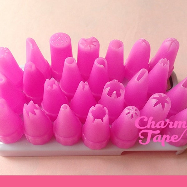 Plastic Piping Tips (Bigger Size) - For Deco Cream 24 pieces