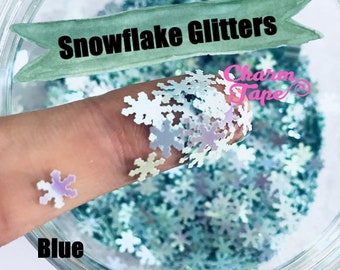 Snowflake Loose glitters 6mm UV resin / Holographic / Solvent Resistant  / Slime Art / Nail Art / Resin Jewelry