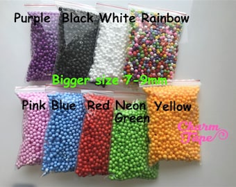 10000 CHEAP Styrofoam Balls 2mm 3mm or 7-9mm Polystyrene Filler Foam Ball Bead Choose Color DIY Slime Floam Arts and Crafts Supplies