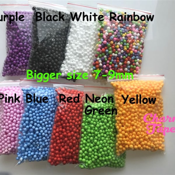 10000 CHEAP Styrofoam Balls 2mm 3mm or 7-9mm Polystyrene Filler Foam Ball Bead Choose Color DIY Slime Floam Arts and Crafts Supplies