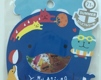Summer Whale Sticker Flake Set - 71 Sheets Mindwave Japanese SS461