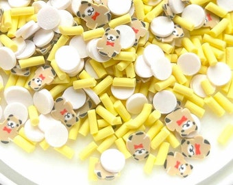 My Teddy Bears sprinkles Mix, Confetti polymer ladybug clay slices Fimo Topping Tiny Decoden Faux Miniature SP418