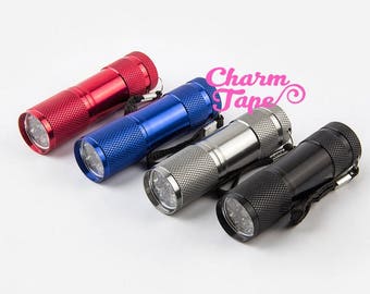 UV Light Flashlight handheld Touch for UV Resin Curing (batteries not included) - Solid Color (9 LED)