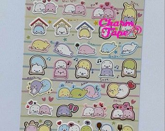 San-x Mame Goma paper sticker sheet Baby Seals white seal ss1054