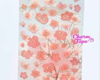 Sakura sticker cherry blossom flower washi stickers 1 Sheets by Nekoni SS1079
