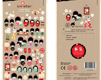 Kimono Girl sticker 1 Sheets by Suatelier SS1010