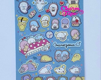 San-x Mame Goma sticker sheet Baby Seals white seal ss1053