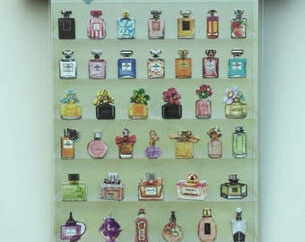Perfume bottles Deco Vinyl sticker Daisyland art stickers 1 Sheet SS335