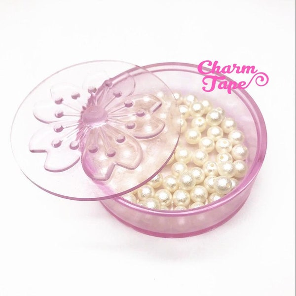 Sakura Trinket Box Silicone Mold | Cherry Blossom Flower Box Mold | Round Container Mold | uv Resin (80mm x 27mm) S166