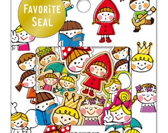 Fairy Tale characters Sticker Flakes Set 70 Sheets Mindwave Japan SS906