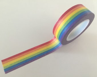 Washi tape - Rainbow Stripes - 15mm Wide - 10meters  WT770