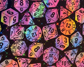 Tye dye dice fabric - half a yard