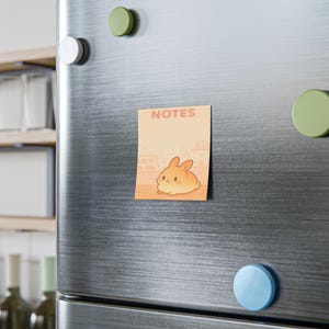 Buns Bakery Post it® Note Pads, Kawaii Bunny Sticky Notes, Pastel Steamy Bun Memo Pad, Cute Animal Stationery Gift, Office Supplies for Her