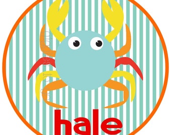 Crabe Beachy Stripe thermocollants