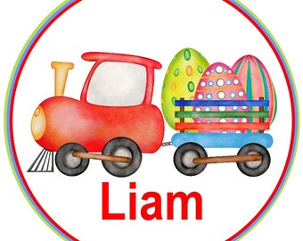 Iron on Decal, Iron on design Easter train, eggs, choo choo, spring iron on at Giggles to Go