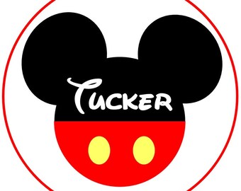 Fer sur Décal, fer sur la conception Mickey Mouse et ses gros boutons jaunes de fer sur giggles pour aller