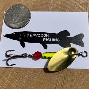 In-line Blade Spinner (Gold & Brown Trout Pattern)