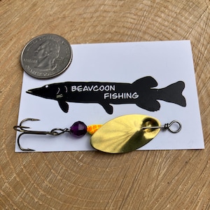 In-Line Blade Fishing Spinner (Gold & Neon)