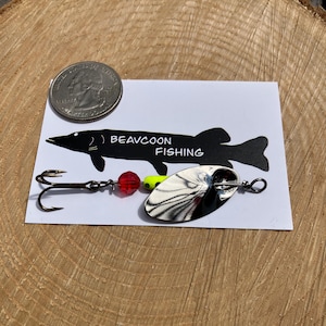 In-line Bladed Fishing Spinner (Silver & Brown Trout Pattern)