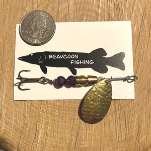 In-line Spinner (Gold Indiana Blade) Fishing Lure