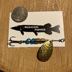 In-line Spinner (Gold Indiana Blade) Blue
