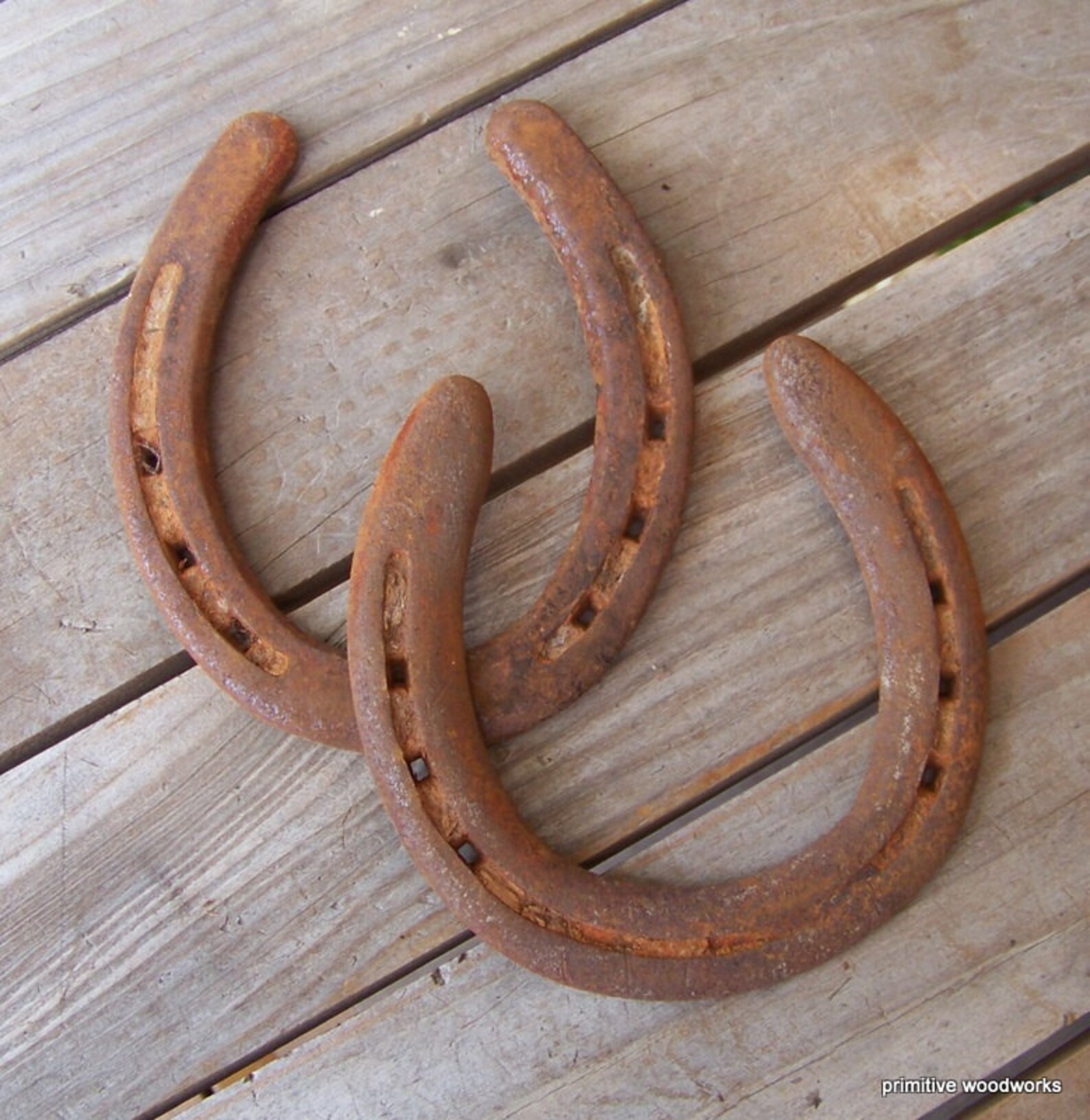 Lucky Horseshoes Rusty Pair Two 2 Rusty Horse Shoes Rustic Etsy