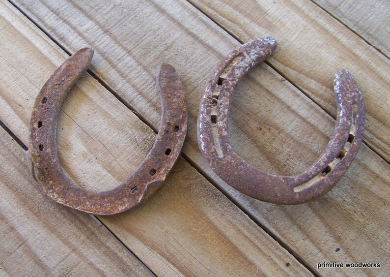 Rusty Horseshoes Rusty Horse Shoes Pair Horseshoes with Etsy