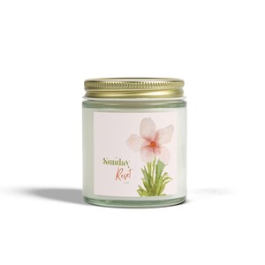 Sunday Reset Scented Candle | Relaxing Coconut Apricot Wax, Aromatherapy, Christian Gift for Home, Self-Care, Eco-Friendly