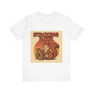 Stacking Sats Retro Tee | Bitcoin Shirt | Crypto Apparel | Vintage Bitcoin T-Shirt | Unique Gift for Crypto Lovers