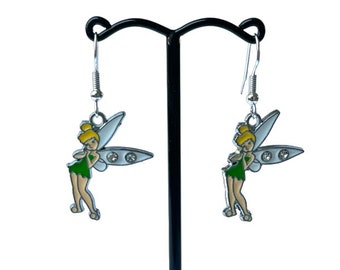 Boucles d'oreilles pendantes en argent hypoallergéniques inspirées de Peter Pan