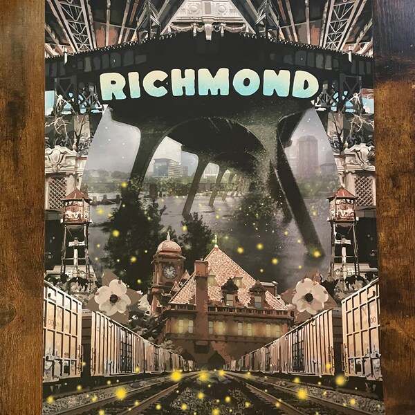 Richmond, VA Vibes Collage | 11x14 Print | RVA | Richmond Gift | Richmond Art | RVA Coffee Stain