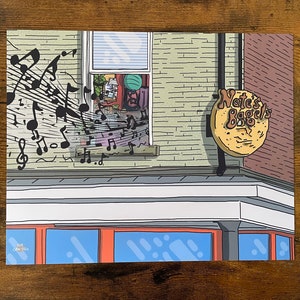 Nate’s Bagels | Richmond Print | RVA | RVA Coffee Stain | Richmond VA | Richmond Art
